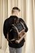 Функціональний чоловічий рюкзак ручної роботи арт. Oksford з бавовни і натуральної вінтажної шкіри коричневого кольору Oksford_grey_crz фото 3 Boorbon