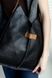 Містка жіноча сумка хобо арт. 606 S ручної роботи з натуральної фактурної шкіри чорного кольору 606_black_flotar фото 4 Boorbon