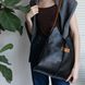 Містка жіноча сумка хобо арт. 606 S ручної роботи з натуральної фактурної шкіри чорного кольору 606_black_flotar фото 1 Boorbon