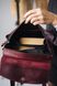 Мінімалістичний жіночий рюкзак ручної роботи арт. Fenti з натуральної вінтажної шкіри бордового кольору Fenti_bordo фото 3 Boorbon