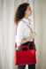 Женская сумка арт. Z002 ручной работы с съемным плечевым ремнем из натуральной кожи красного цвета Z002_red фото 3 Boorbon