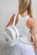 Жіночий міні-рюкзак ручної роботи арт.520 з натуральної шкіри з легким глянцевим ефектом білого кольору 520_khaki фото 2 Boorbon