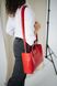 Женская сумка арт. Z002 ручной работы с съемным плечевым ремнем из натуральной кожи красного цвета Z002_red фото 4 Boorbon
