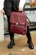 Жіночий рюкзак ручної роботи з натуральної шкіри з легким глянцевим ефектом арт. 535М бордового кольору 535М_haki фото 4 Boorbon