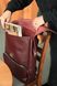 Жіночий рюкзак ручної роботи з натуральної шкіри з легким глянцевим ефектом арт. 535М бордового кольору 535М_haki фото 5 Boorbon