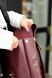 Женский рюкзак ручной работы из натуральной кожи с легким глянцевым эффектом арт. 535М бордового цвета 535М_haki фото 6 Boorbon