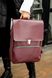 Жіночий рюкзак ручної роботи з натуральної шкіри з легким глянцевим ефектом арт. 535М бордового кольору 535М_haki фото 2 Boorbon