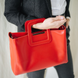 Жіноча сумка арт. Z002 ручної роботи з знімним плечовим ременем з натуральної шкіри червоного кольору Z002_red фото 1 Boorbon