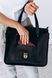 Універсальна жіноча ділова сумка арт. 604 ручної роботи з натуральної вінтажної шкіри чорного кольору 604_blk фото 3 Boorbon