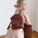 Женский мини-рюкзак ручной работы арт.520 из натуральной кожи с винтажным эффектом коньячного цвета 520_khaki фото 1 Boorbon