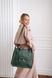 Містка і зручна жіноча сумка арт. 607 ручної роботи з натуральної вінтажної шкіри зеленого кольору 607_crzh_green фото 9 Boorbon