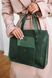 Містка і зручна жіноча сумка арт. 607 ручної роботи з натуральної вінтажної шкіри зеленого кольору 607_crzh_green фото 5 Boorbon