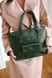Містка і зручна жіноча сумка арт. 607 ручної роботи з натуральної вінтажної шкіри зеленого кольору 607_crzh_green фото 7 Boorbon