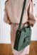 Містка і зручна жіноча сумка арт. 607 ручної роботи з натуральної вінтажної шкіри зеленого кольору 607_crzh_green фото 8 Boorbon