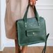 Вместительная и удобная женская сумка арт. 607 ручной работы из натуральной винтажной кожи зеленого цвета 607_crzh_green Boorbon