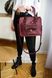 Універсальна жіноча ділова сумка арт. 604 ручної роботи з натуральної вінтажної шкіри бордового кольору 604_bordo фото 6 Boorbon
