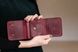 Жіночий гаманець на кнопці ручної роботи арт. 104 бордового кольору з натуральної вінтажної шкіри 104_bordo_crazy фото 2 Boorbon