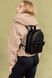 Стильный женский мини-рюкзак ручной работы арт. 519 из натуральной кожи с глянцевым эффектом черного цвета 519_black_kaiser фото 4 Boorbon