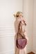 Жіноча напівкругла сумка через плече арт. 615 ручної роботи з вінтажної натуральної шкіри бордового кольору