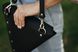 Треугольная стильная женская сумка арт. 618 из винтажной натуральной кожи черного цвета 618_black фото 8 Boorbon