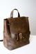 Изящный женский рюкзак ручной работы арт. 521 из натуральной винтажной кожи коричневого цвета