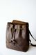 Витончений жіночий рюкзак ручної роботи арт. 521 із натуральної вінтажної шкіри коричневого кольору