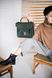 Женская деловая сумка арт. 640 ручной работы из натуральной винтажной кожи зеленого цвета 640_brown_crzhh фото 3 Boorbon