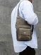 Чоловіча сумка-кобура арт. Holster сірого кольору із натуральної вінтажної шкіри Holster_grey_cr фото 2 Boorbon