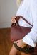 Универсальная женская сумка в минималистичном стиле арт. 627 ручной работы из винтажной натуральной кожи коньячного цвета 627_bordo фото 6 Boorbon