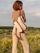Женский парусиновый рюкзак ручной работы арт. PB001 с элементами из натуральной винтажной кожи коньячного цвета pb001_cogn_crzh фото 4 Boorbon