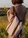 Жіночий парусиновий рюкзак ручної роботи арт. PB001 з елементами з натуральної вінтажної шкіри коньячного кольору pb001_cogn_crzh фото 12 Boorbon