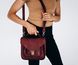 Жіноча ділова сумка арт. 640 ручної роботи з вінтажної натуральної шкіри бордового кольору 640_brown_crzhh фото 6 Boorbon