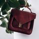 Женская деловая сумка арт. 640 ручной работы из винтажной натуральной кожи бордового цвета 640_brown_crzhh фото 2 Boorbon