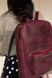 Жіночий міський рюкзак ручної роботи арт. 511 з натуральної вінтажної шкіри бордового кольору 511_bordo_crzh фото 5 Boorbon
