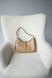 Жіноча сумка-трапеція арт. 641 із натуральної шкіри із легким глянцем кольору капучино