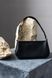 Витончена жіноча сумка арт. Baguette з натуральної шкіри із легким глянцем чорного кольору