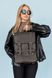 Місткий жіночий рюкзак ручної роботи арт. 510 з натуральної вінтажної шкіри темно-сірого кольору 510_bordo фото 2 Boorbon