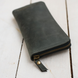 Мужское портмоне-клатч ручной работы арт. 216 темно-серого цвета из натуральной винтажной кожи 216_grey_crazy фото 1 Boorbon