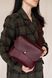 Мінімалістична жіноча сумка через плече арт. 609b з натуральної вінтажної шкіри бордового кольору 609b_bordo фото 3 Boorbon