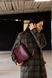 Минималистичная женская сумка через плечо арт. 609b из натуральной винтажной кожи бордового цвета 609b_bordo фото 2 Boorbon