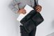 Мужская винтажная деловая сумка арт. 623 ручной работы из натуральной кожи темно-серого цвета 623_blue фото 3 Boorbon