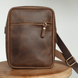 Практична чоловіча сумка месенджер через плече арт. 619Еasy ручної роботи з натуральної вінтажної шкіри коричневого кольору