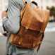 Вместительный мужской городской рюкзак ручной работы арт. 501 из натуральной винтажной кожи коньячного цвета 501_black_crz Boorbon