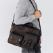 Стильная и функциональная мужская сумка арт. 642 ручной работы из натуральной винтажной кожи коричневого цвета