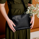 Універсальна жіноча сумка в мінімалістичному стилі арт. 627 ручної роботи з вінтажної натуральної шкіри чорного кольору 627_bordo фото 1 Boorbon