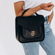 Женская деловая сумка арт. 640 ручной работы из винтажной натуральной кожи черного цвета 640_brown_crzhh Boorbon
