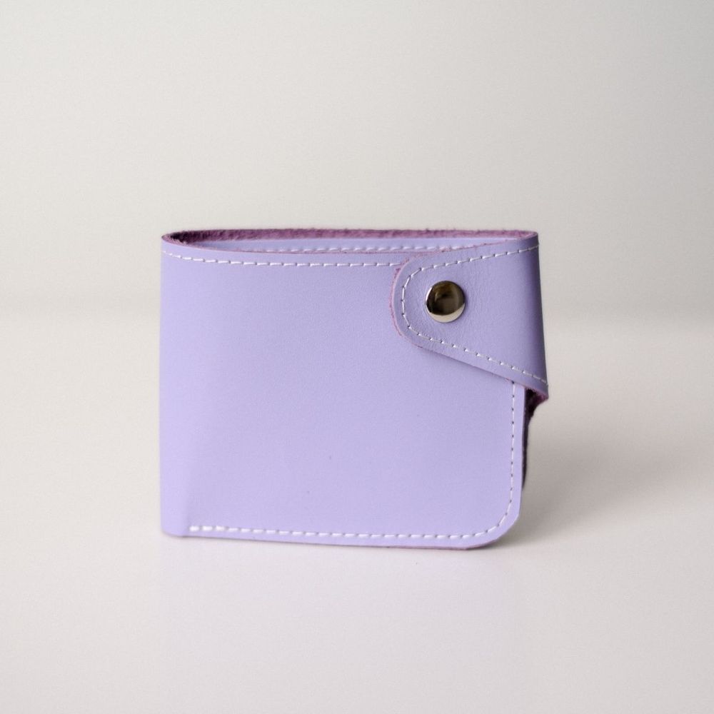 Місткий гаманець ручної роботи арт. 101 лавандового кольору з натуральної шкіри 101_bordo Boorbon
