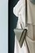 Трикутна стильна жіноча сумка арт. 618 з натуральної напівматової шкіри кольору хакі 618_black фото 2 Boorbon