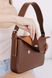Стильна мінімалістичниа жіноча сумка арт. Soho з натуральної напівматової шкіри коньячного кольору Soho_cognk_krast фото 8 Boorbon