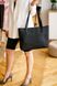 Вместительная женская сумка шоппер арт. 603i черного цвета из натуральной кожи с легким матовым эффектом